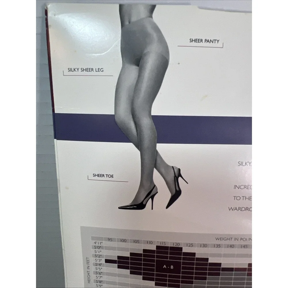 Hanes Silk Reflections‎ Pantyhose-Non-control Top Sandalfoot sz CD Style 715